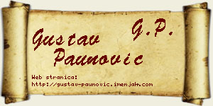 Gustav Paunović vizit kartica